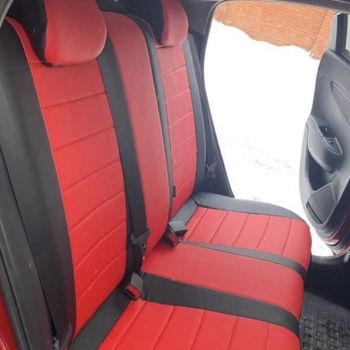 Авточехлы Автопилот Черный красный цвет